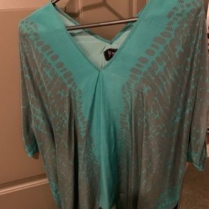 Silk Asymmetrical Kimono top